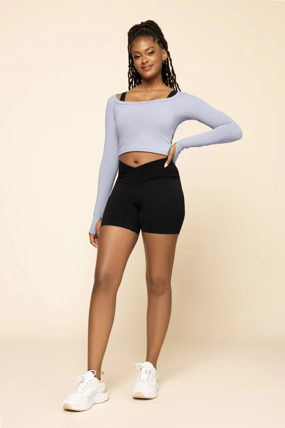 Your Favorite Reversible Long Sleeve Top (Cropped) - Country Blue sold by POPFLEX product image thumbnail 2
