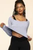 Your Favorite Long Sleeve Reversible Top - Country Blue sold by POPFLEX