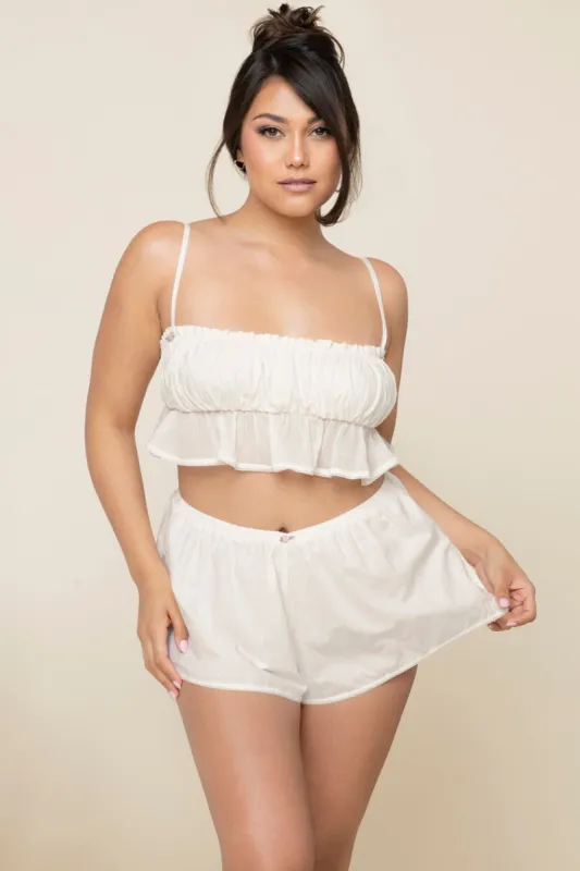 Flutter Sleep Short - Cream sold by POPFLEX