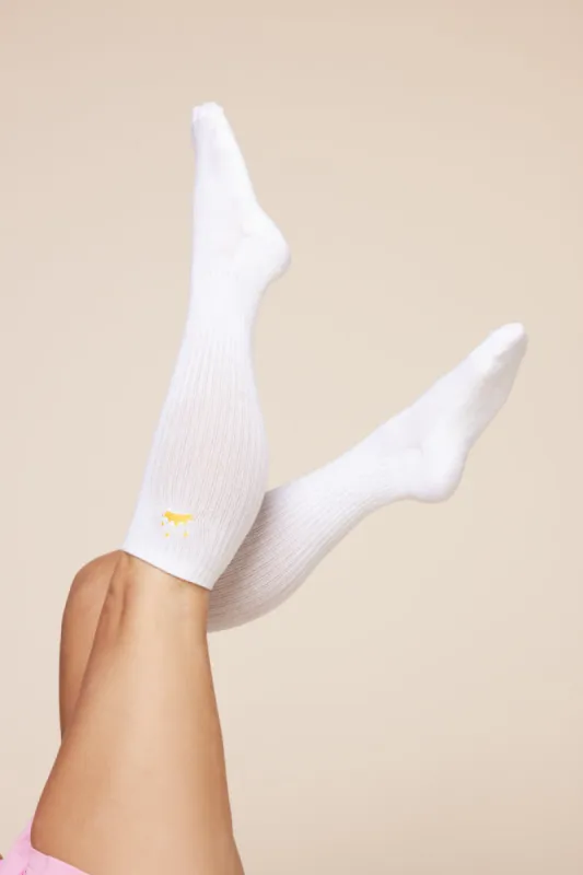 Knee High Socks - Bright White sold by POPFLEX