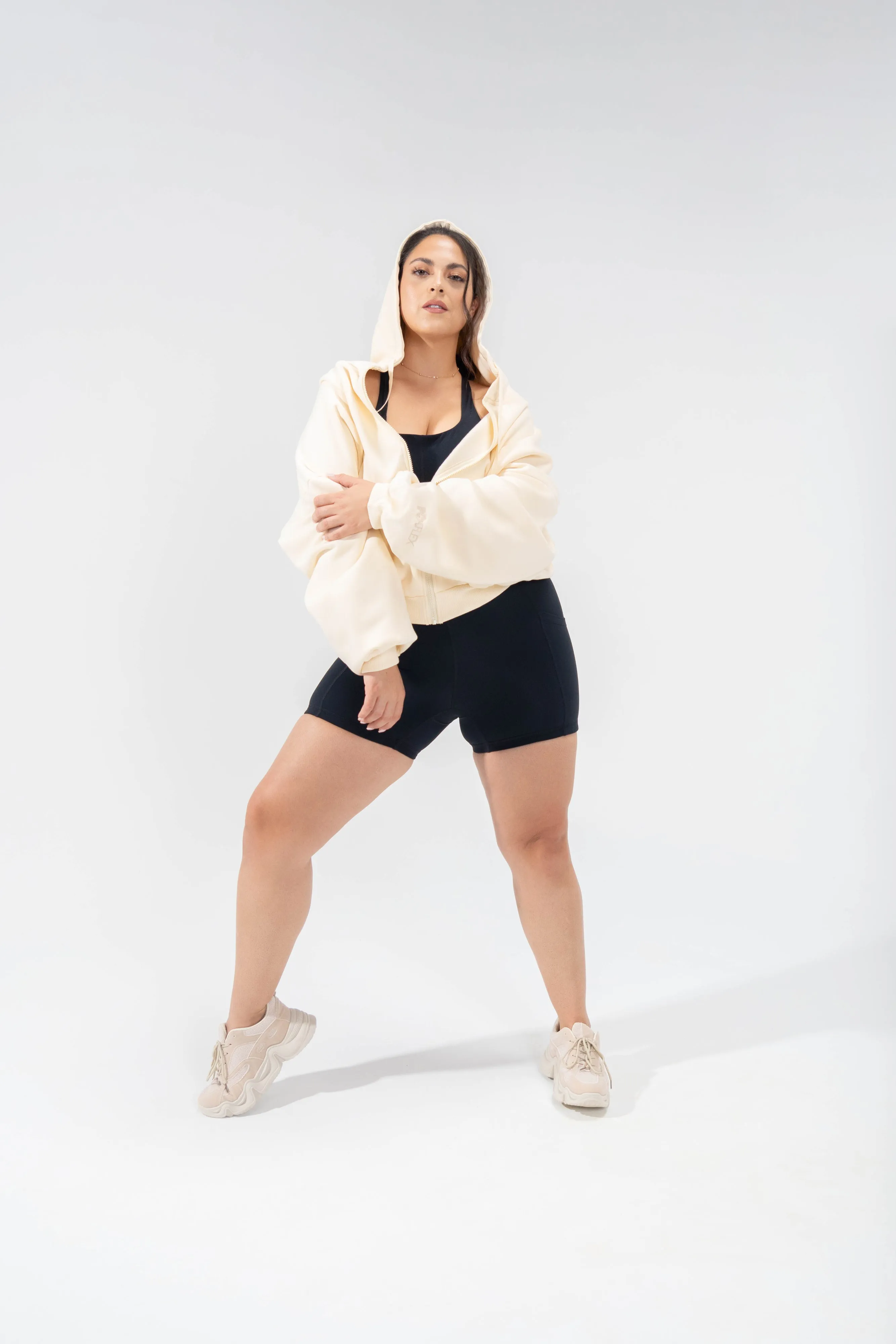 Zip Cloud Hoodie - Cream sold by POPFLEX
