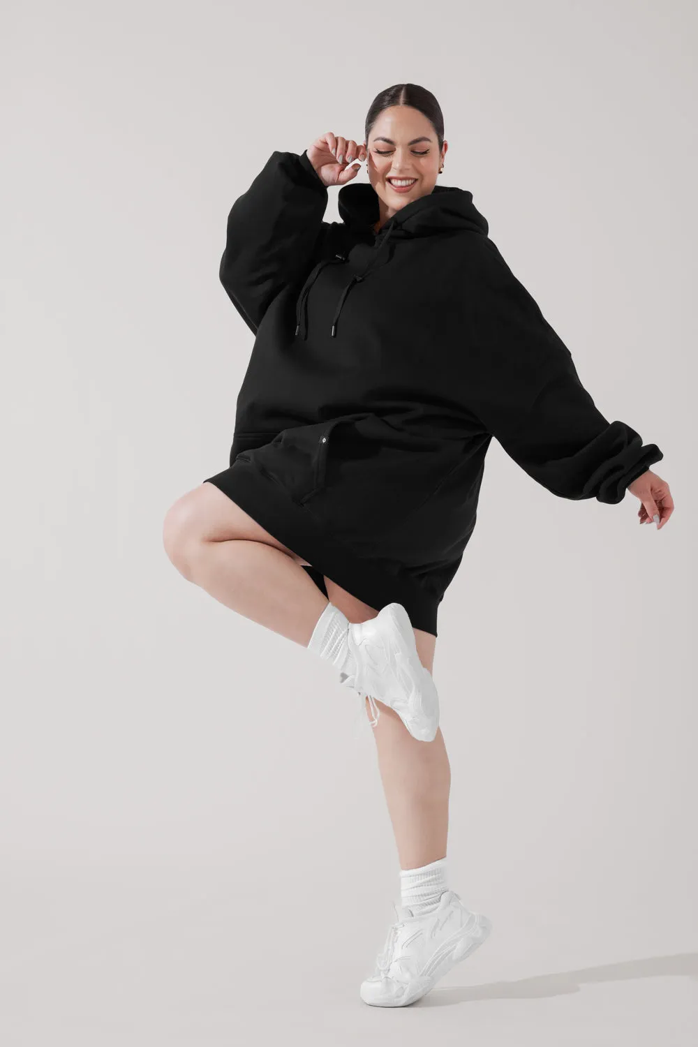 Long Cloud Hoodie - Black sold by POPFLEX product image thumbnail 3