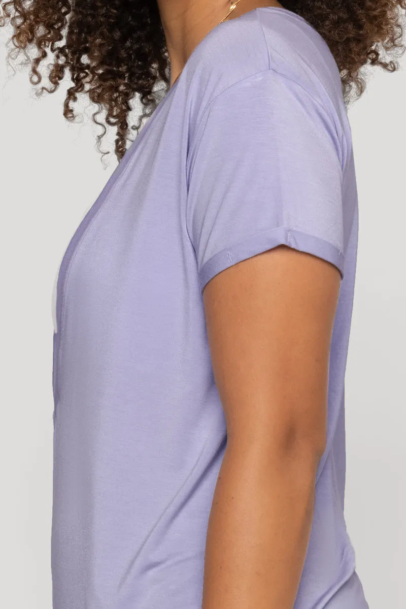 Reversible Deep V Tee - Lavender sold by POPFLEX product image thumbnail 4