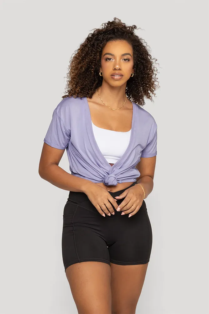 Reversible Deep V Tee - Lavender sold by POPFLEX product image thumbnail 2
