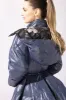 Pearl Peplum Puffer Jacket - Navy sold by POPFLEX