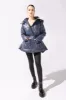 Pearl Peplum Puffer Jacket - Navy sold by POPFLEX