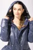 Pearl Peplum Puffer Jacket - Navy sold by POPFLEX