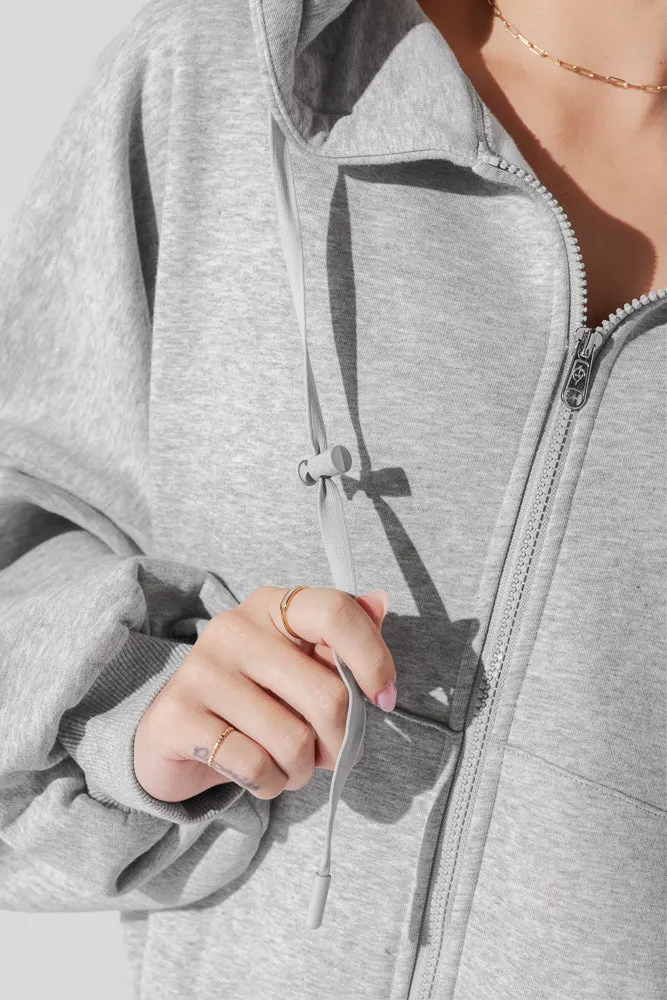 Zip Cloud Hoodie - Heather Grey sold by POPFLEX product image thumbnail 4