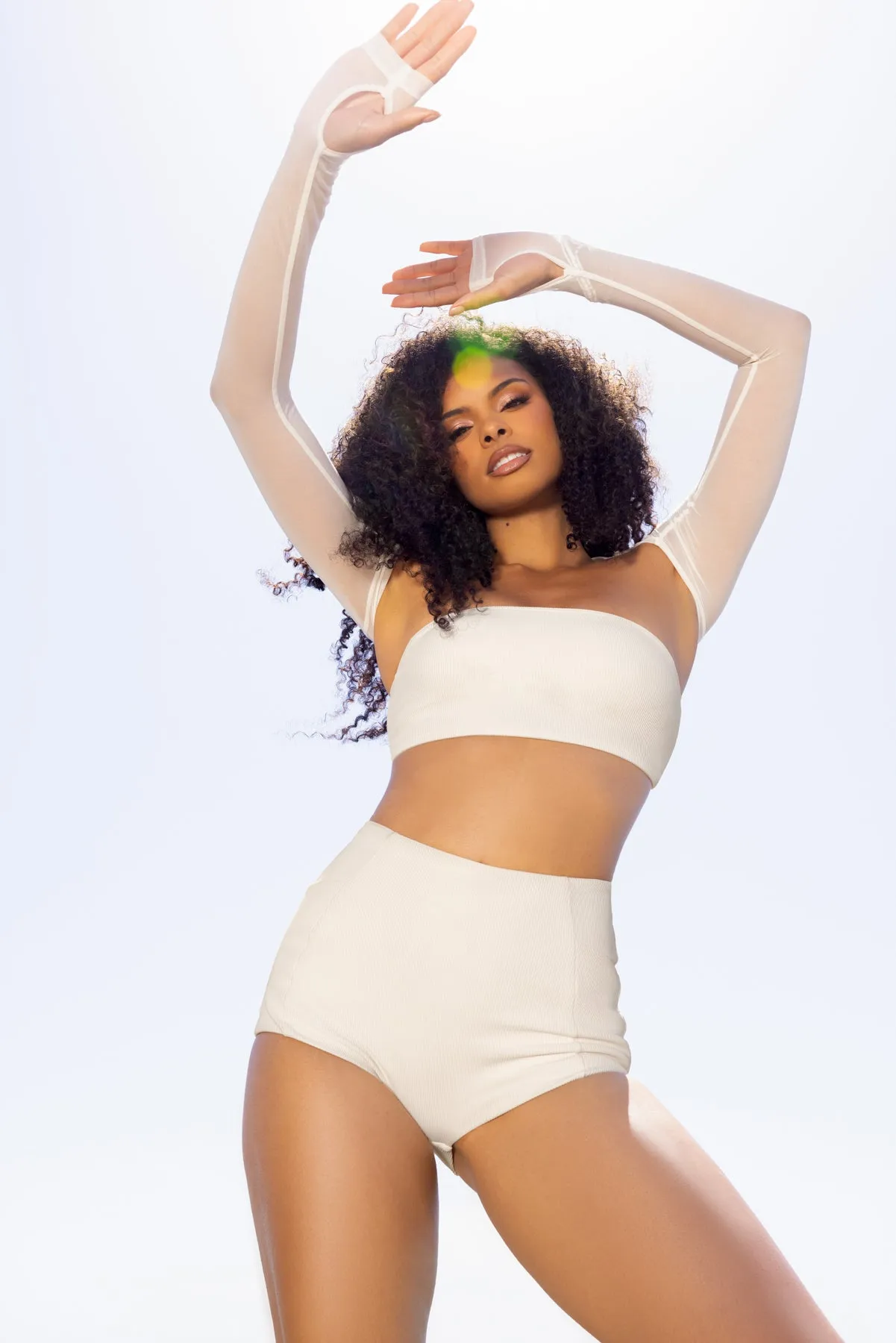 Mermaid Mesh Shrug - Coconut Cream sold by POPFLEX