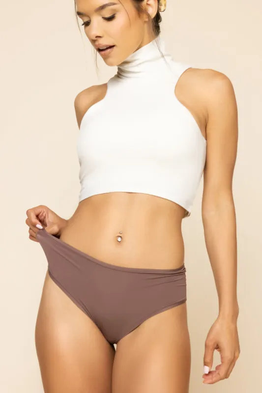 Next to Nothing Higher Rise Cheeky Panty - Dark Mocha sold by POPFLEX