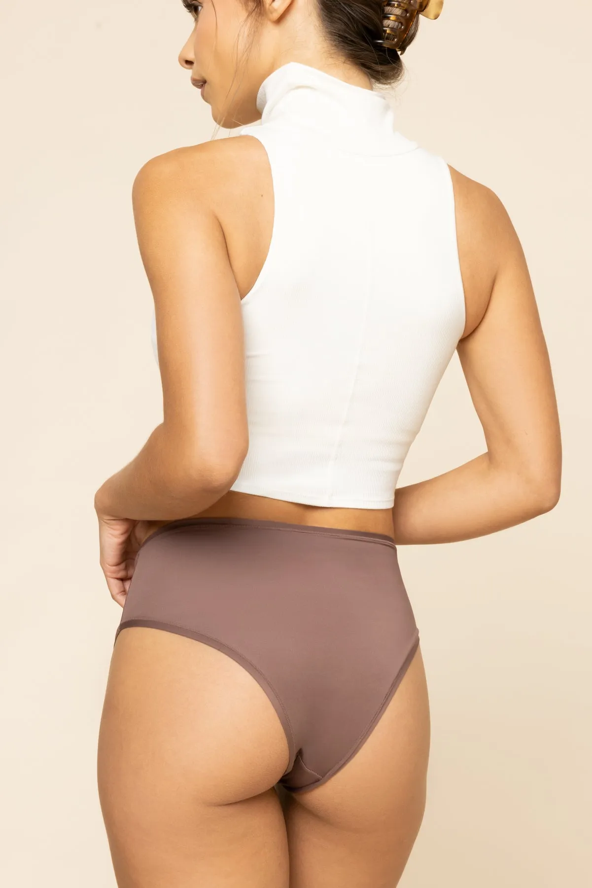 Next to Nothing Higher Rise Cheeky Panty - Dark Mocha sold by POPFLEX product image thumbnail 2