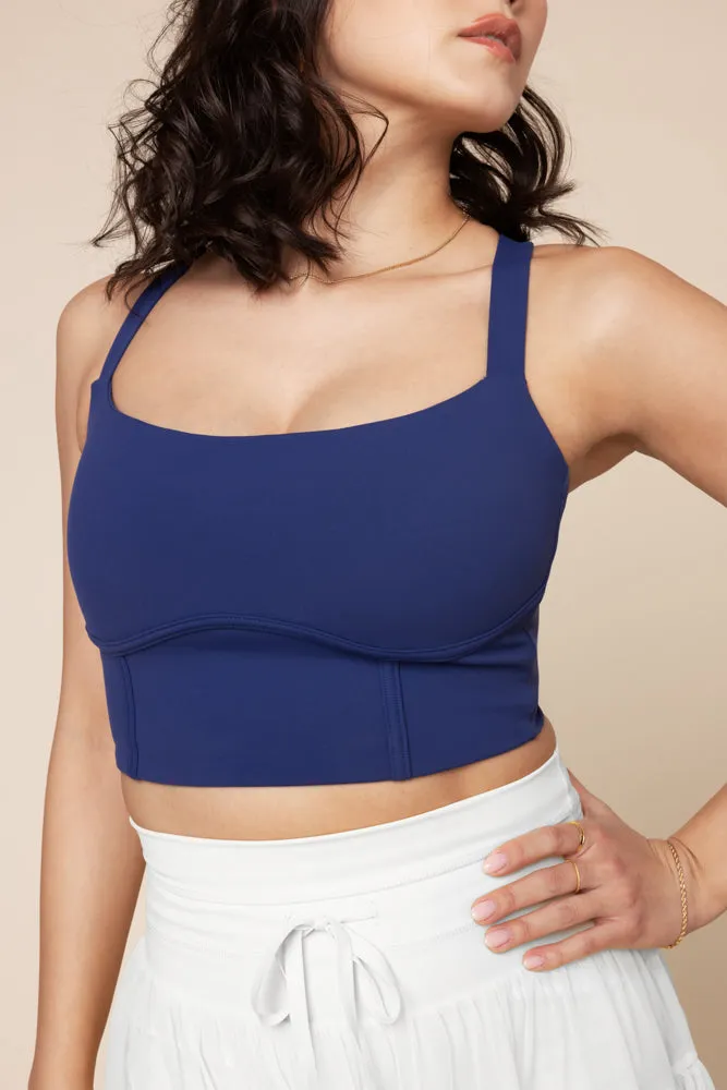 Daphne Corset Crop Top - Sapphire sold by POPFLEX product image thumbnail 4