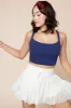 Daphne Corset Crop Top - Sapphire sold by POPFLEX
