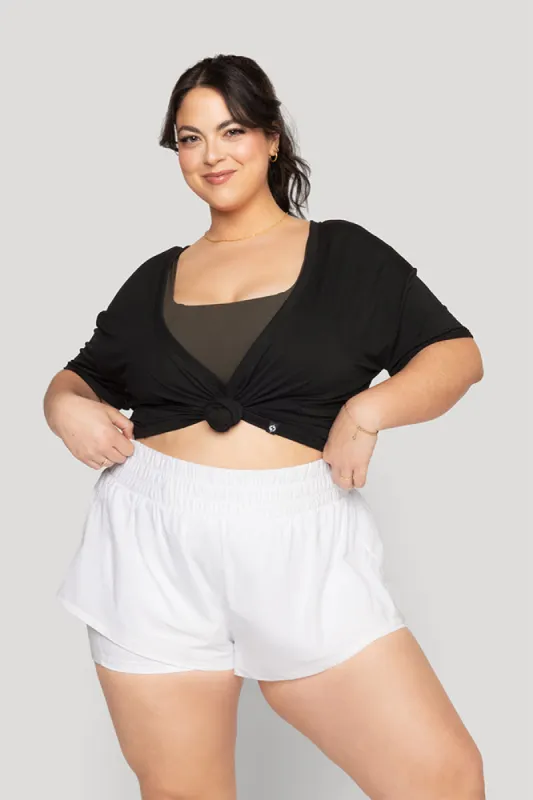 Reversible Deep V Tee - Black sold by POPFLEX