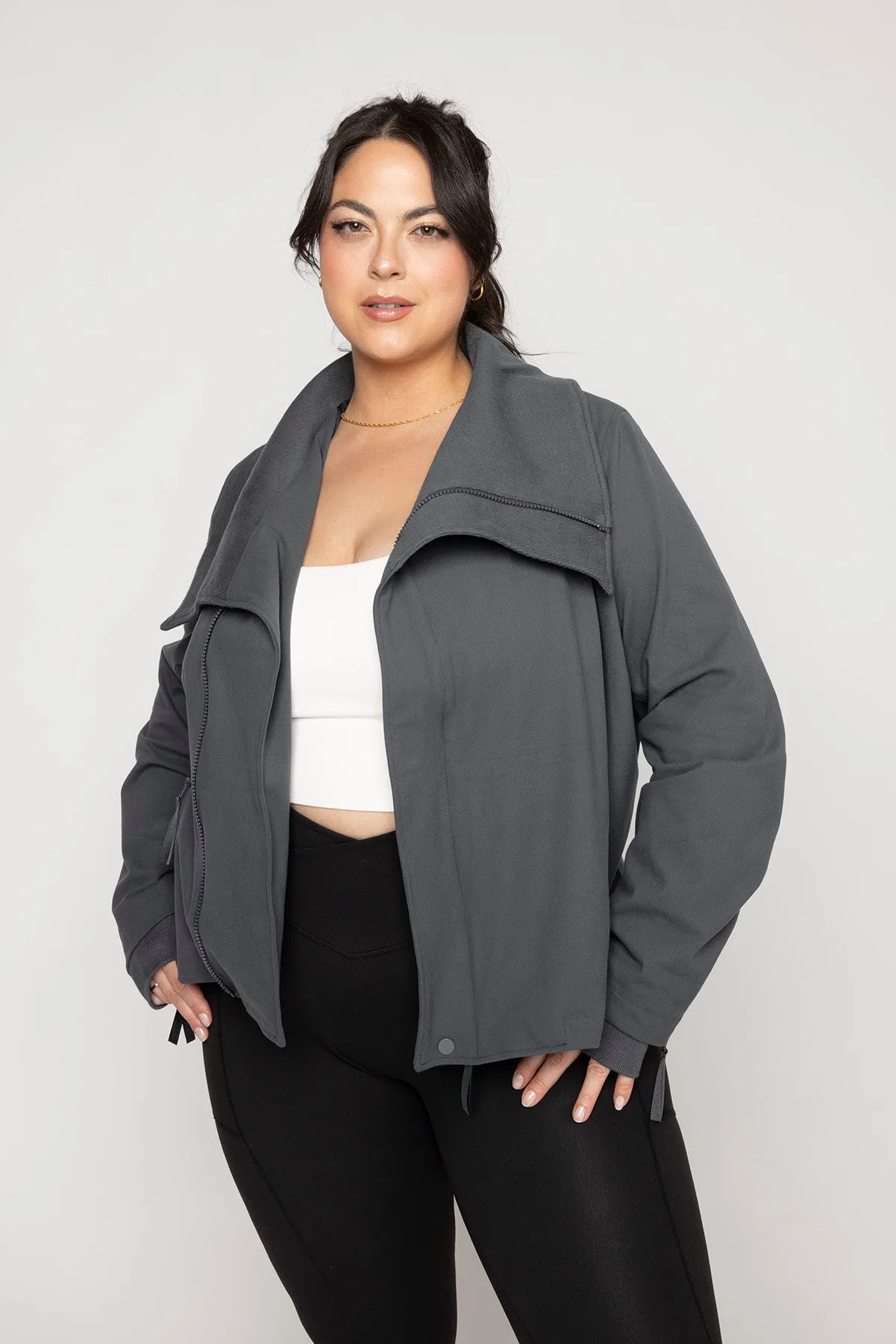 Heart Racer Moto Jacket - Raincloud sold by POPFLEX product image thumbnail 2