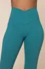 Crisscross Hourglass® Flared Leggings with Pockets - Emerald sold by POPFLEX