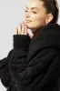 Faux Sherpa Cocoon Coat - Black sold by POPFLEX