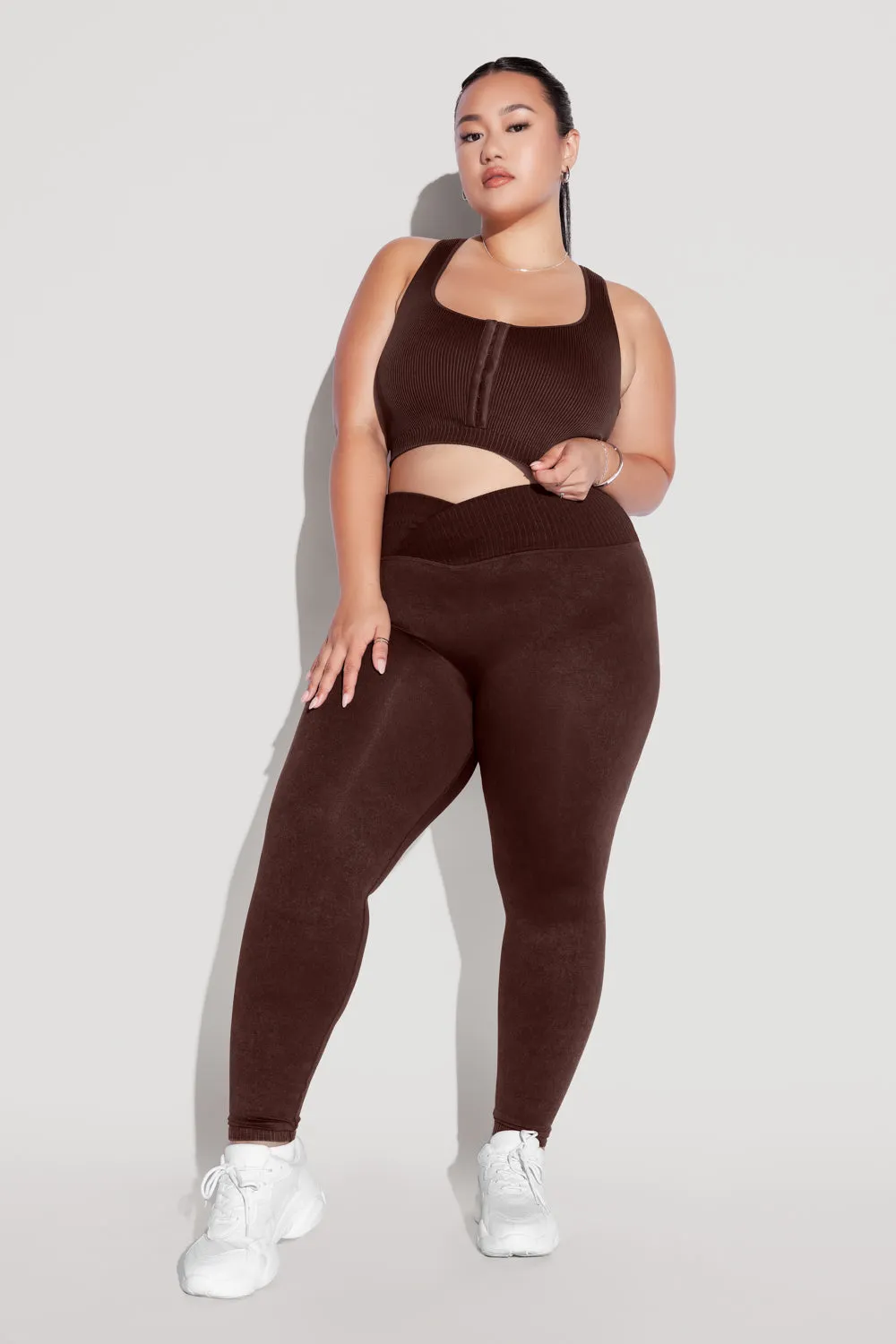 Crisscross Hourglass® Seamless Legging - French Roast sold by POPFLEX product image thumbnail 5