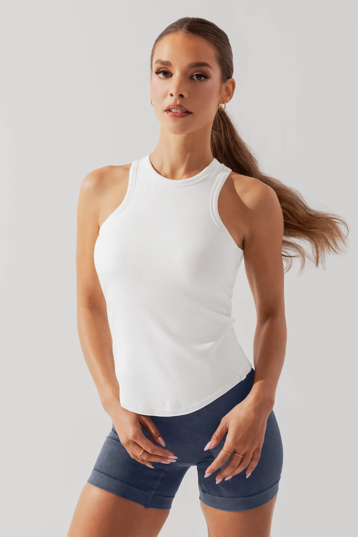 Not Your Typical Tank (Built-in Bra) - White sold by POPFLEX