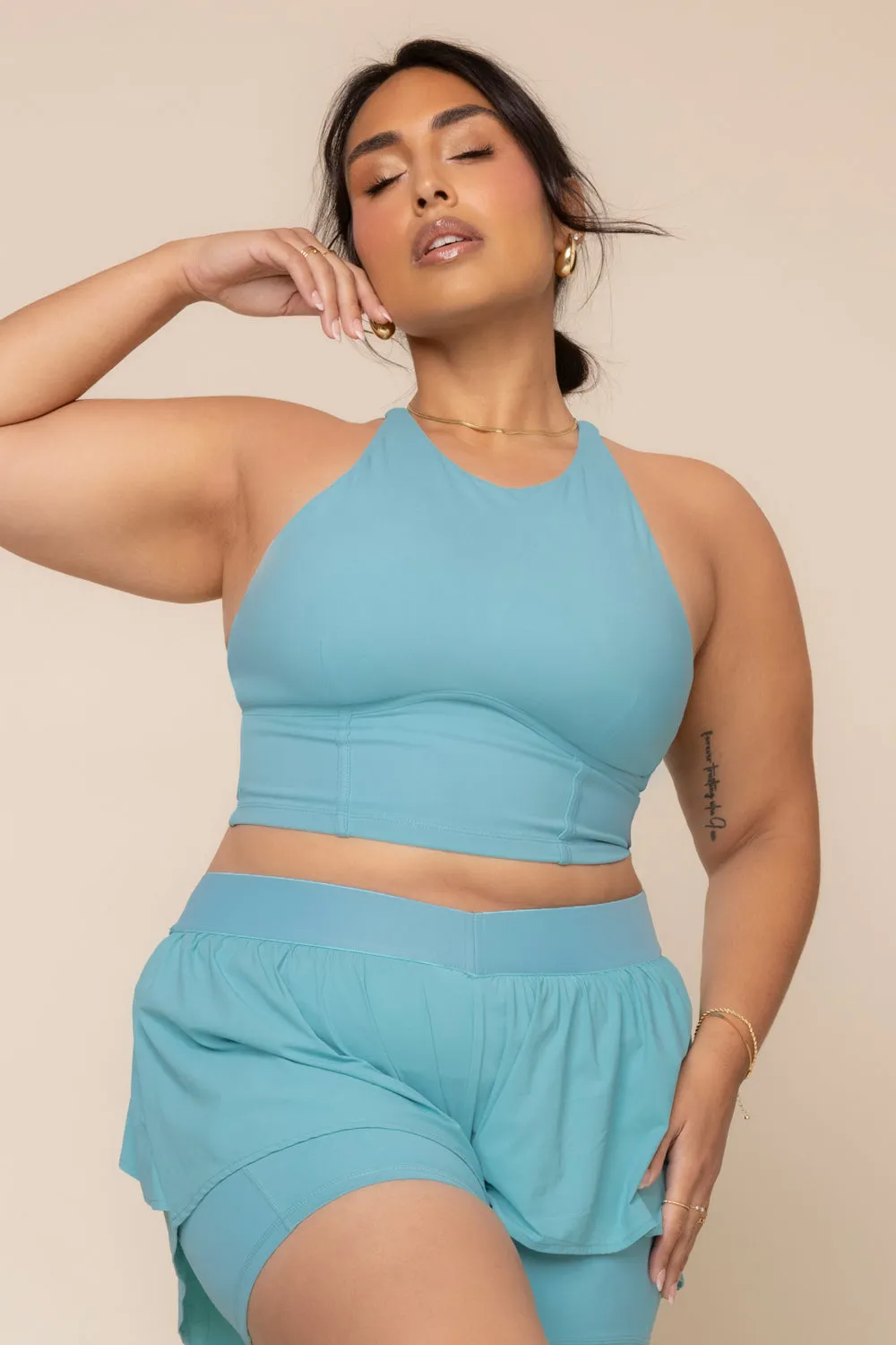 Cleo Corset Crop Bralette - Oasis sold by POPFLEX