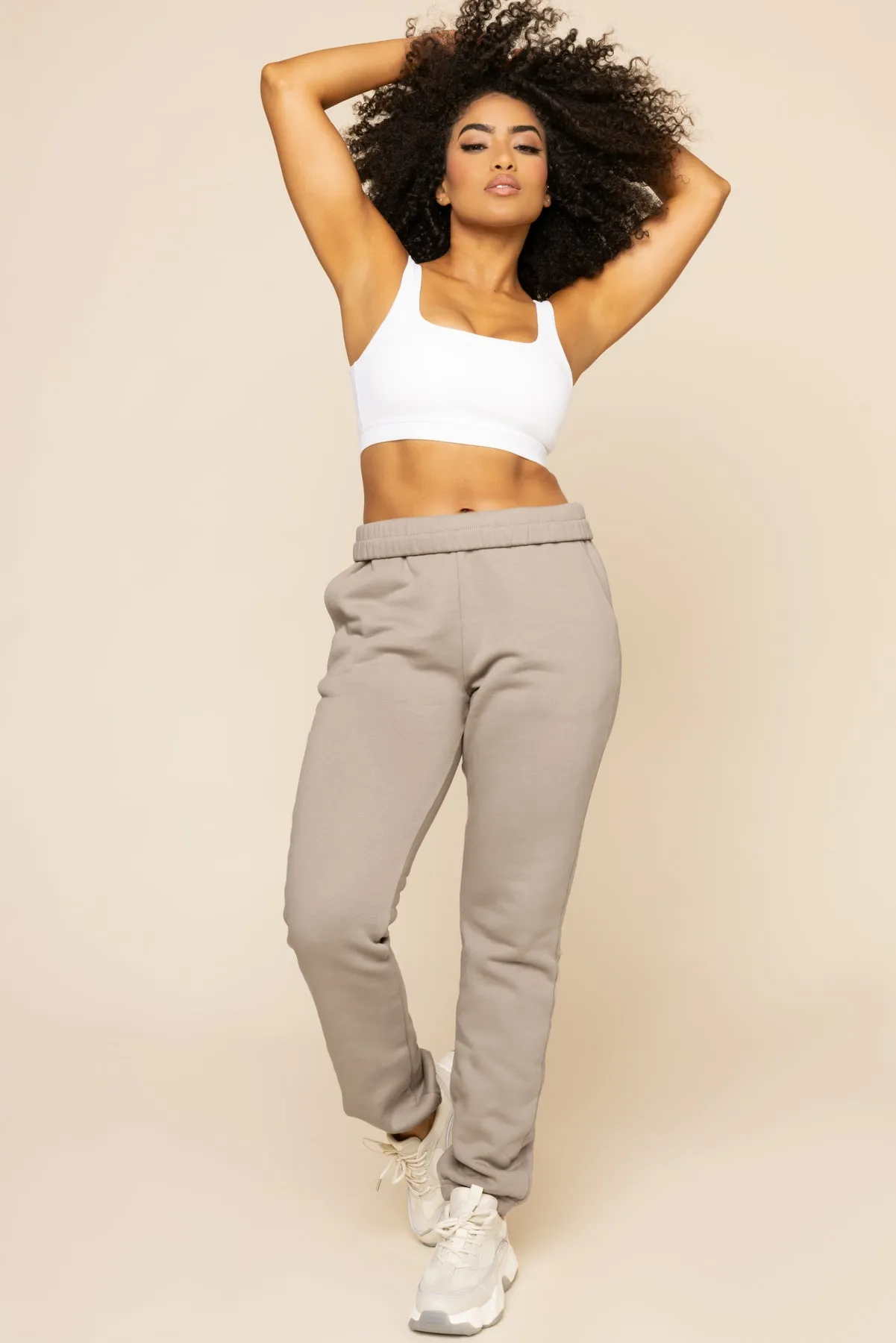 Cloud Rollover Sweatpant - Taupe sold by POPFLEX product image thumbnail 2