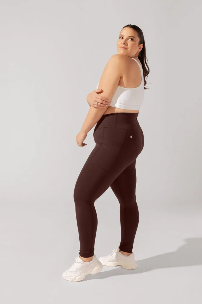 Crisscross Hourglass® Leggings with Pockets - French Roast sold by POPFLEX product image thumbnail 4