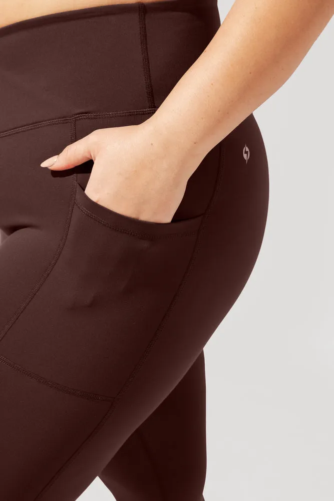Crisscross Hourglass® Leggings with Pockets - French Roast sold by POPFLEX product image thumbnail 3