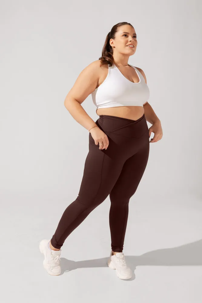 Crisscross Hourglass® Leggings with Pockets - French Roast sold by POPFLEX product image thumbnail 2