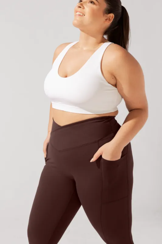 Crisscross Hourglass® Leggings with Pockets - French Roast sold by POPFLEX