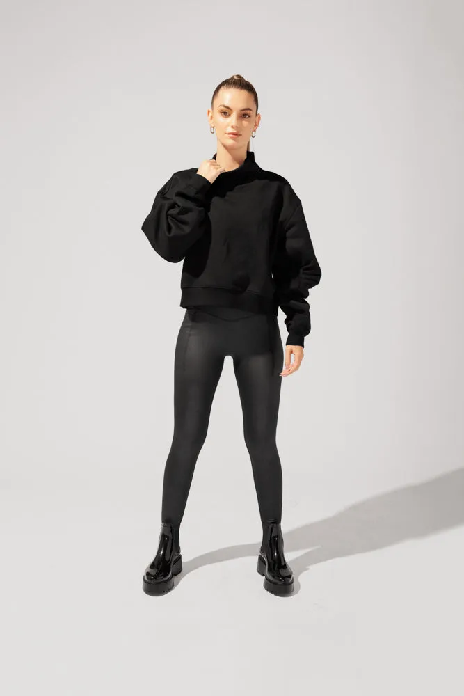 Uptown Mockneck Sweatshirt - Black sold by POPFLEX product image thumbnail 2