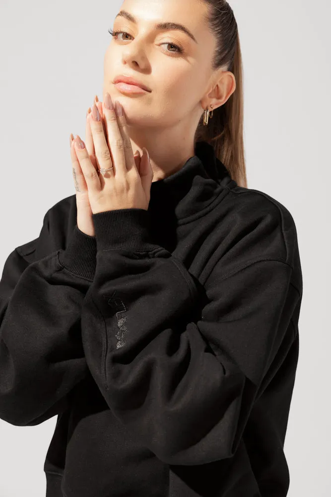 Uptown Mockneck Sweatshirt - Black sold by POPFLEX product image thumbnail 5