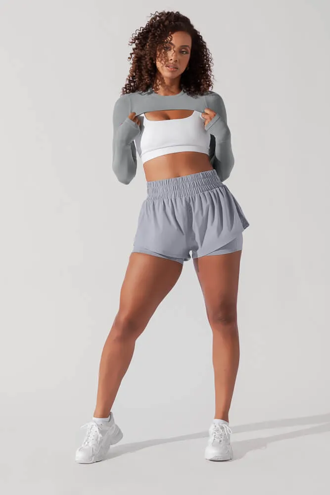 Relevé Ribbed Shrug - Indigo Teal (Bamboo) sold by POPFLEX product image thumbnail 4