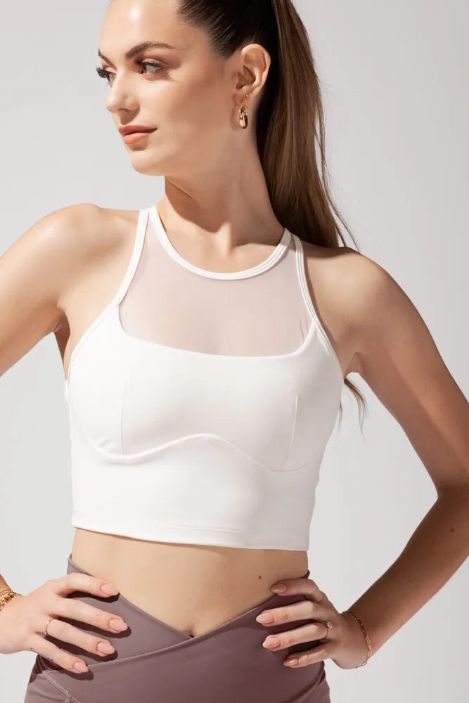 Celeste Mesh Crop Bralette - Coconut Cream sold by POPFLEX product image thumbnail 2