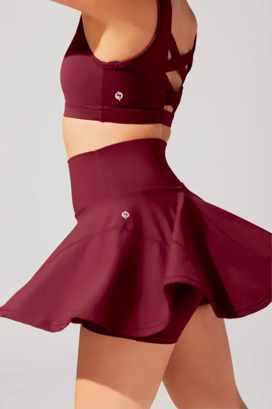 Twirl Skort - Crimson sold by POPFLEX