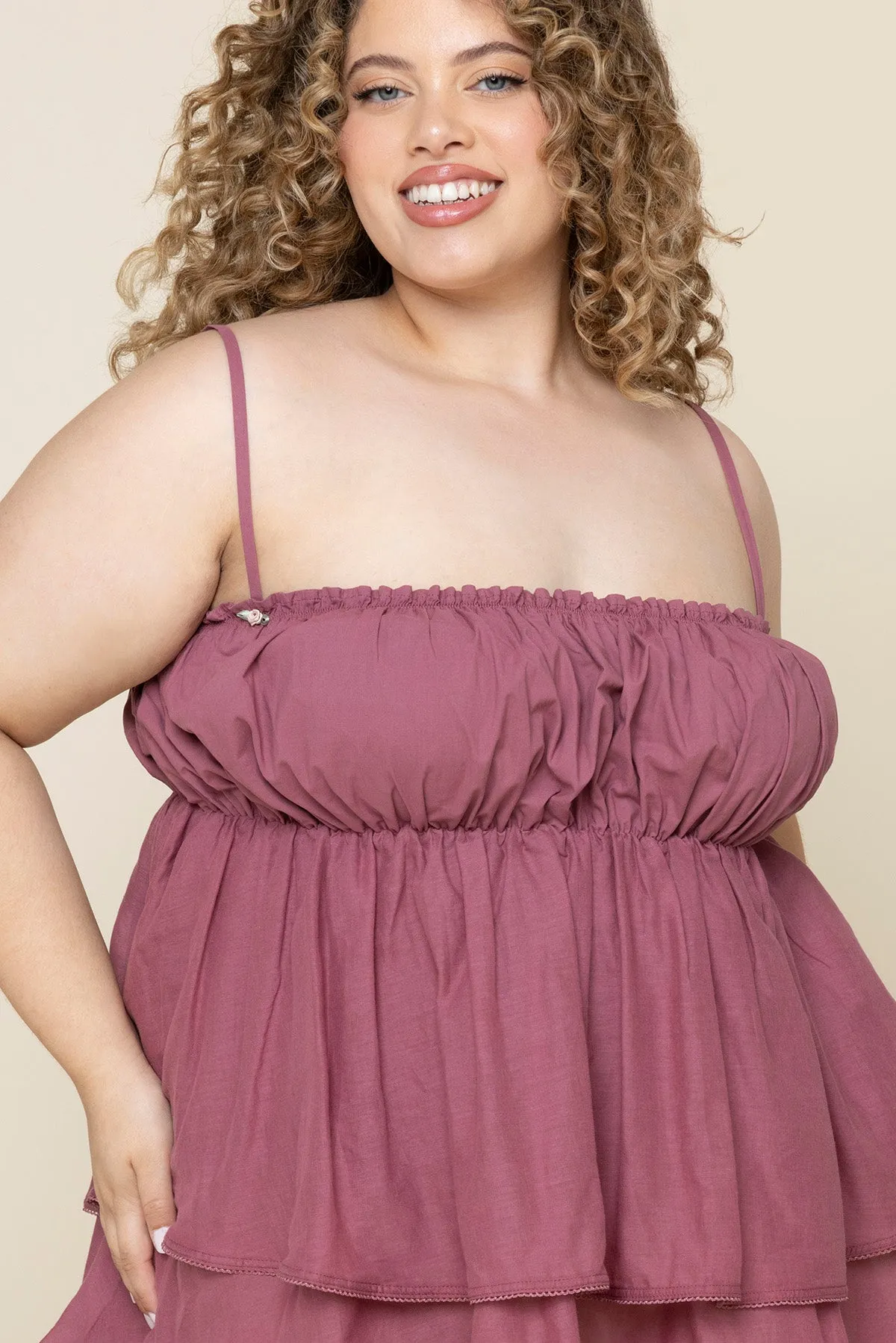 Wildest Dreams Babydoll Dress - Berry Sleepy sold by POPFLEX product image thumbnail 3