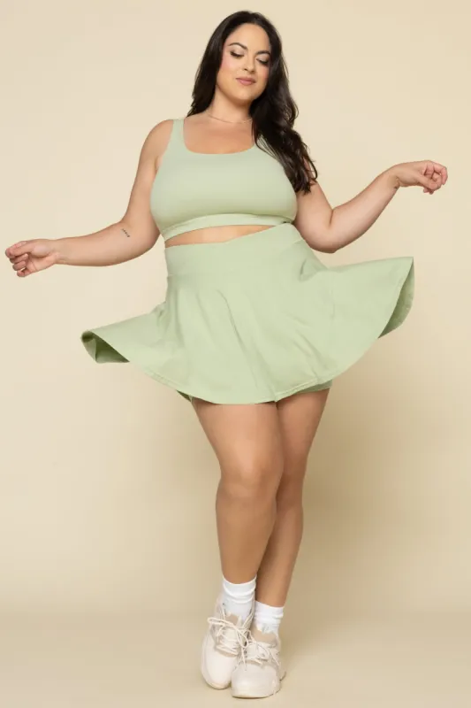 Crisscross Hourglass® Twirl Skort - Pistachio sold by POPFLEX