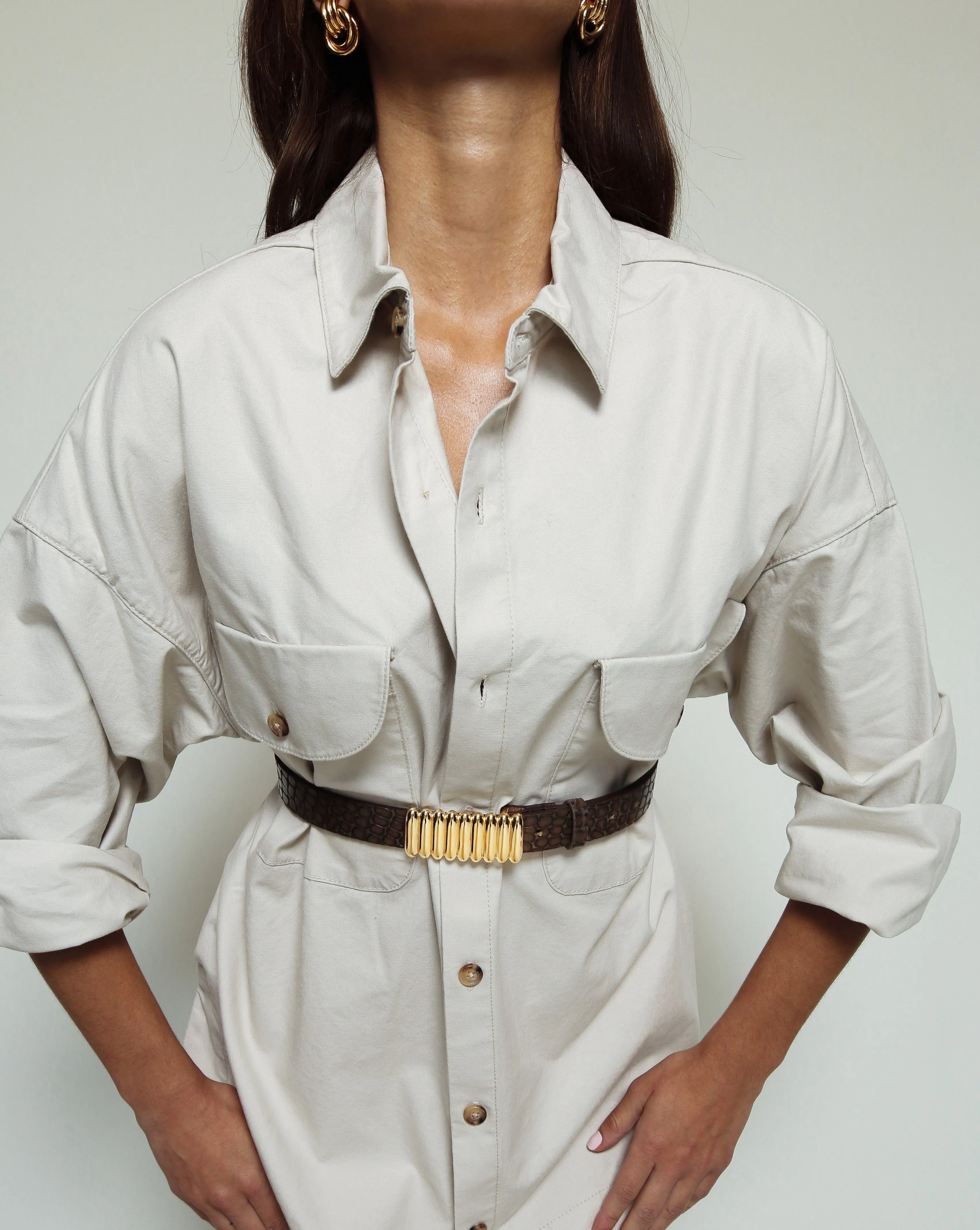 SILK BELT BROWN PEBBLE sold by Heaven Mayhem product image thumbnail 3