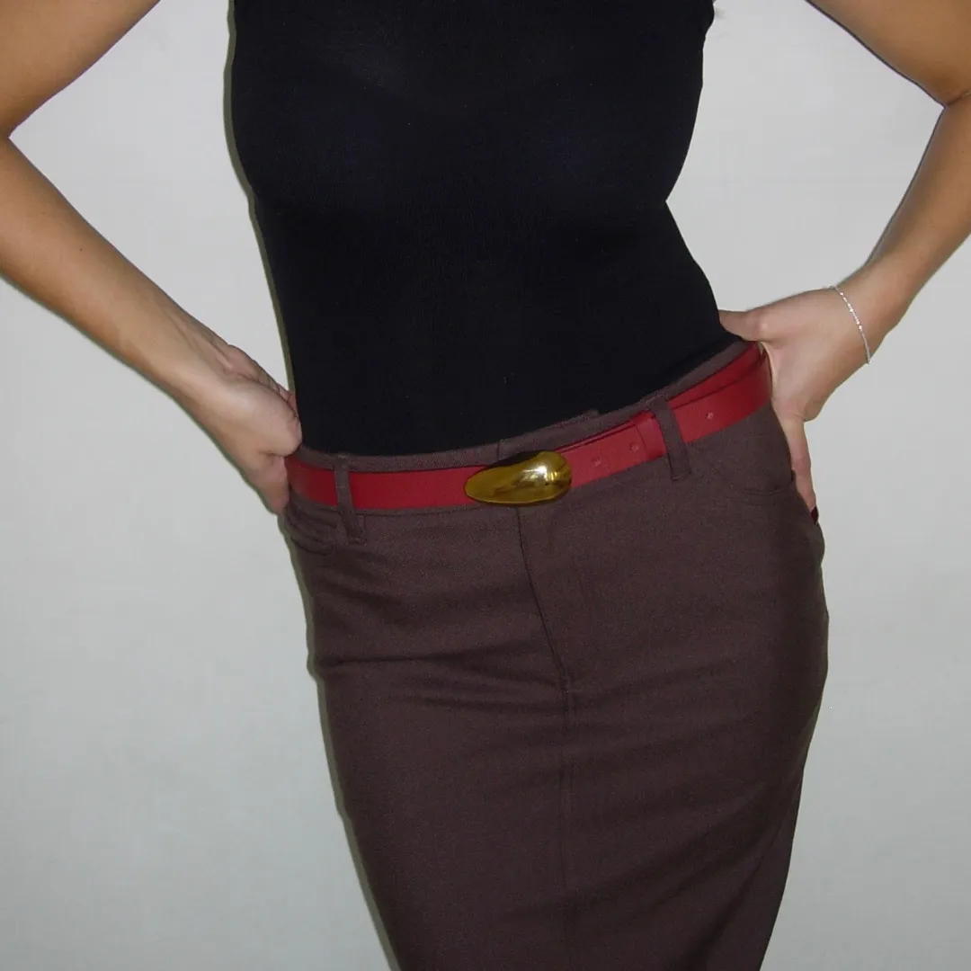 BEAN BELT BURGUNDY GOLD sold by Heaven Mayhem product image thumbnail 4