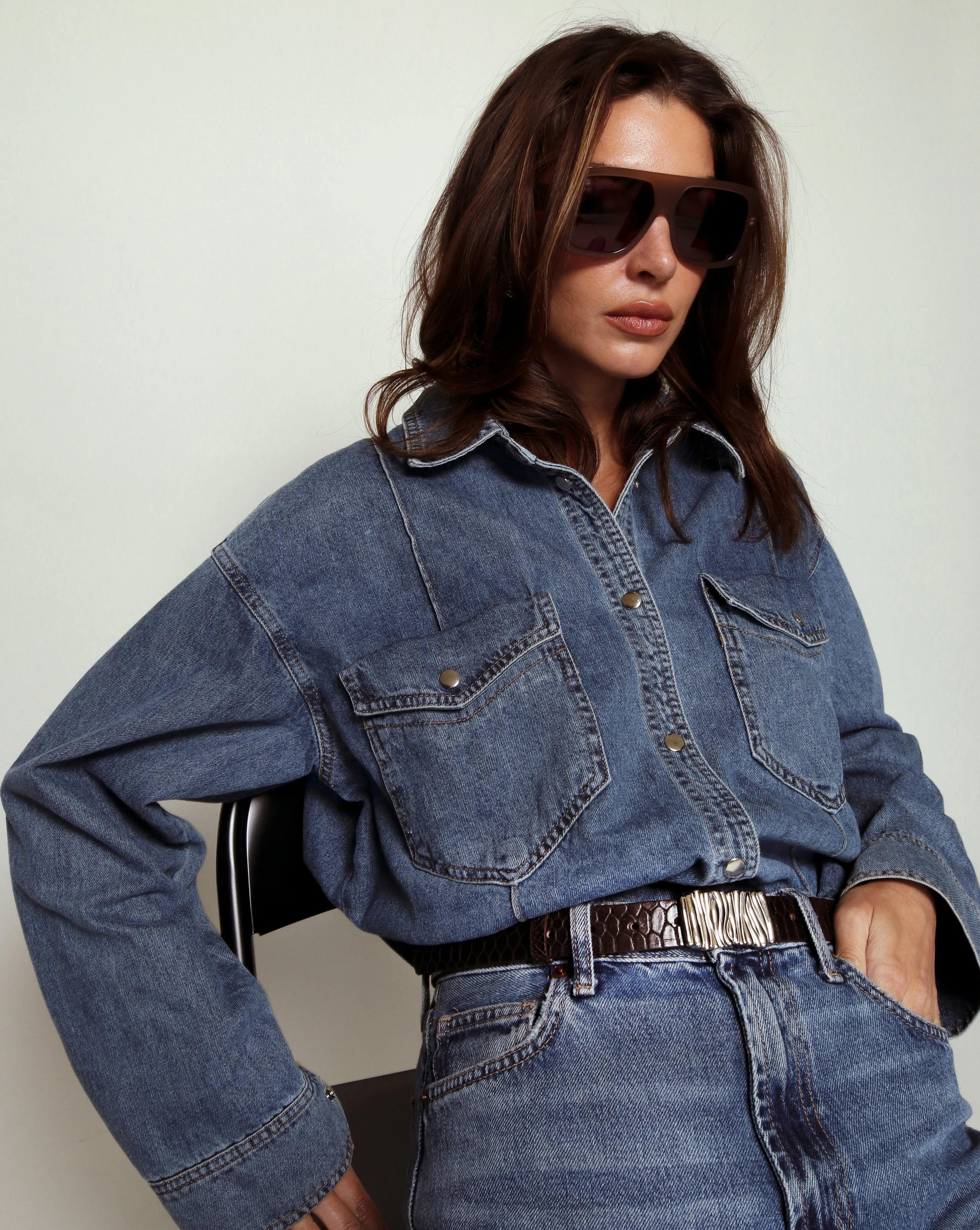 GAIA BELT BROWN CROC sold by Heaven Mayhem product image thumbnail 2