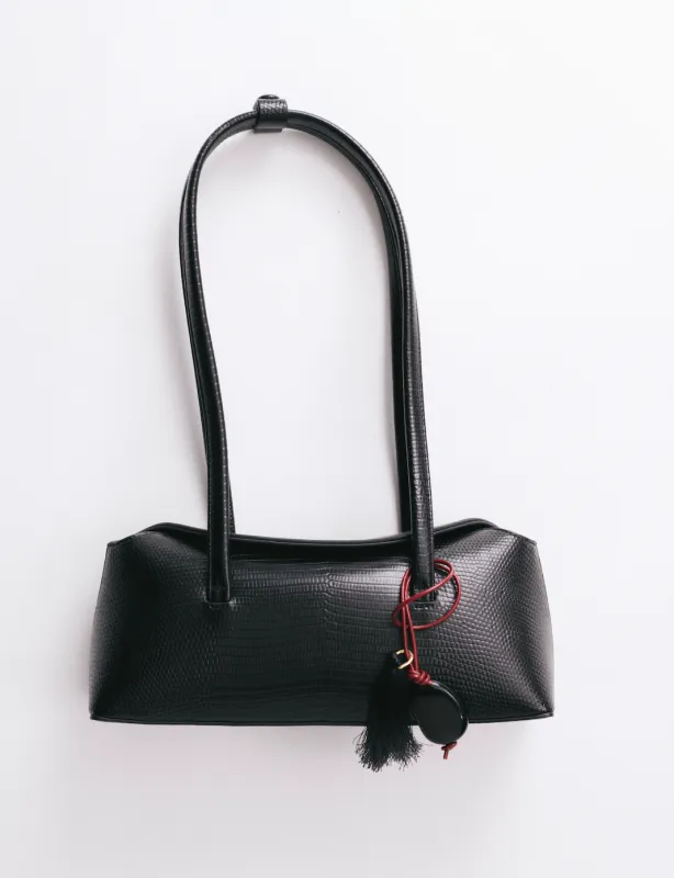 Mini Chrystie Bag - Reptile Noir With Charm sold by Heaven Mayhem