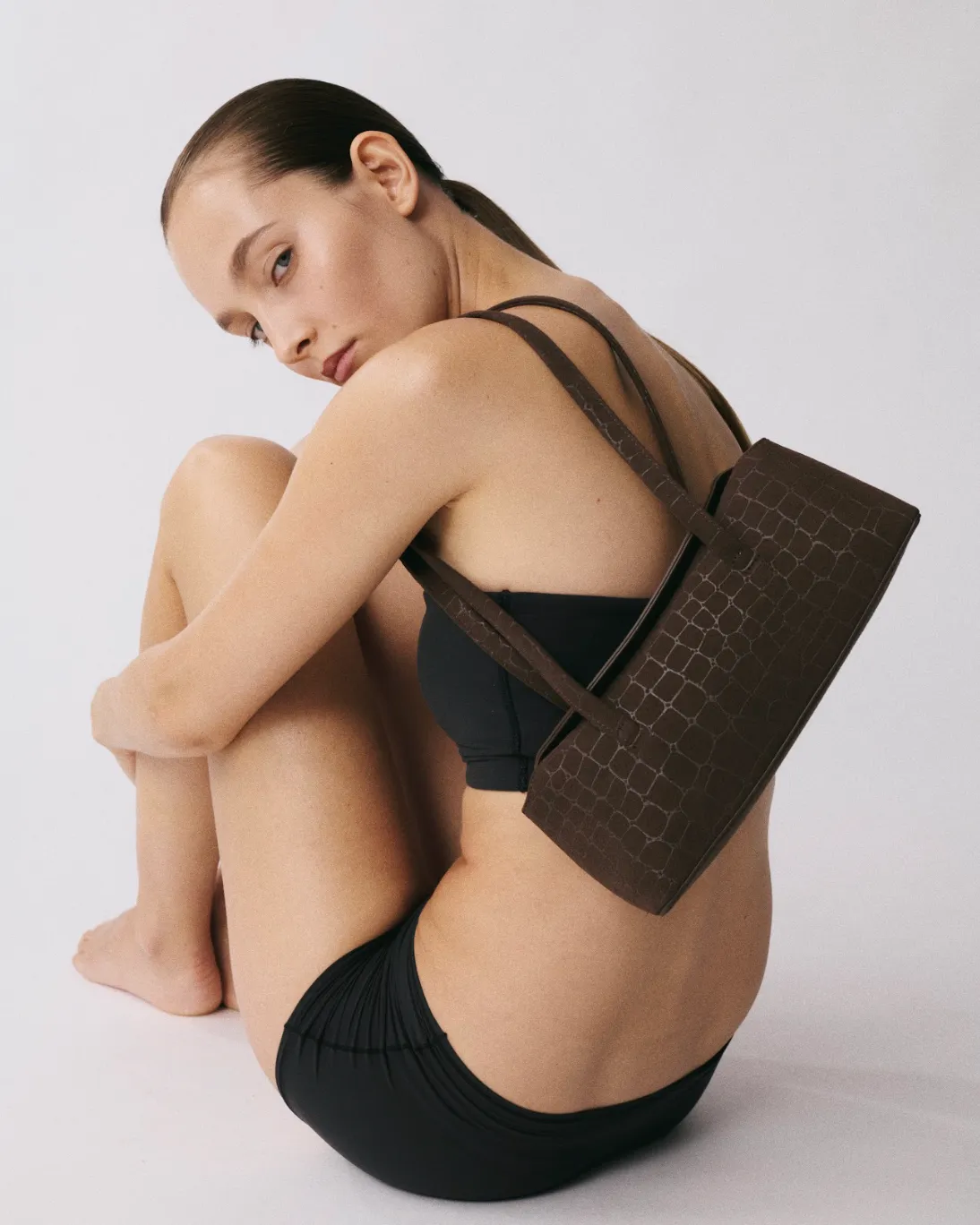 Mini Chrystie Bag - Chocolate Suede Croc sold by Heaven Mayhem product image thumbnail 3