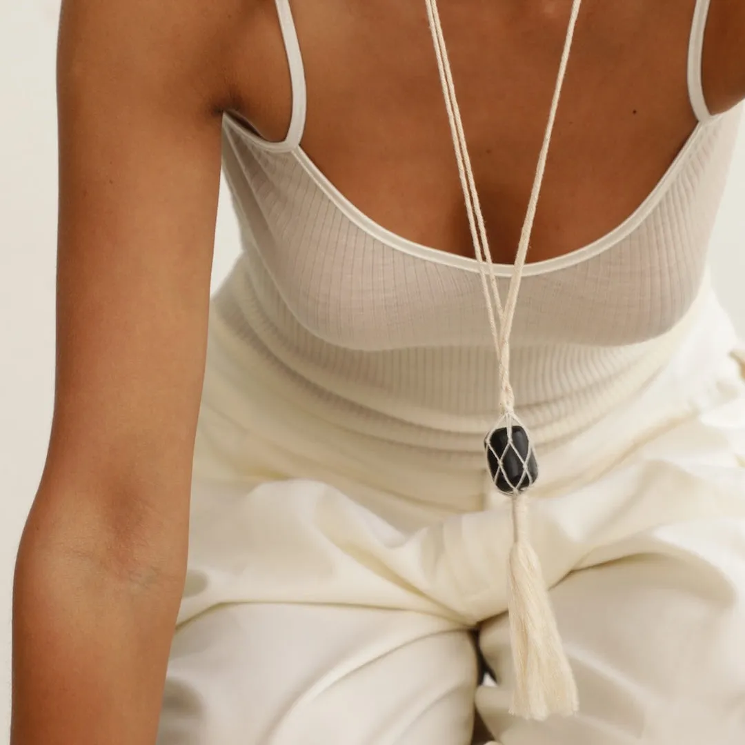 CLAUDETTE NECKLACE WHITE / BLACK sold by Heaven Mayhem product image thumbnail 5