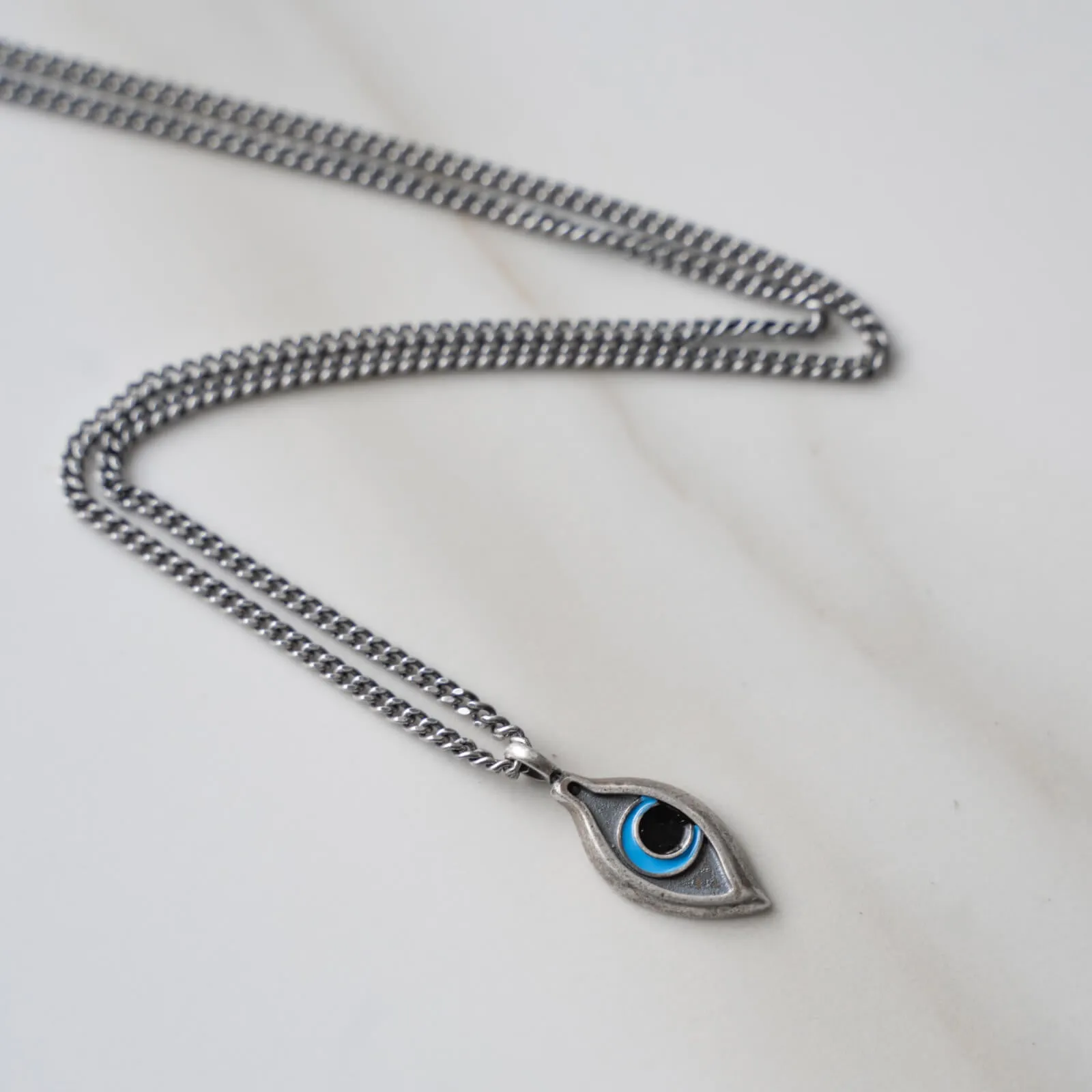 Sterling Silver Evil Eye Pendant Necklace sold by Jack Archer product image thumbnail 5