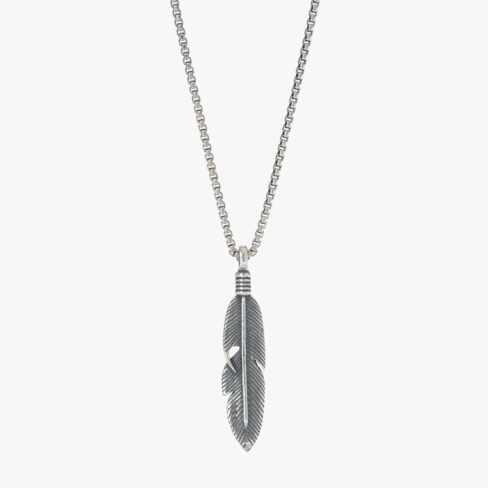 Sterling Silver Feather Necklace sold by Jack Archer