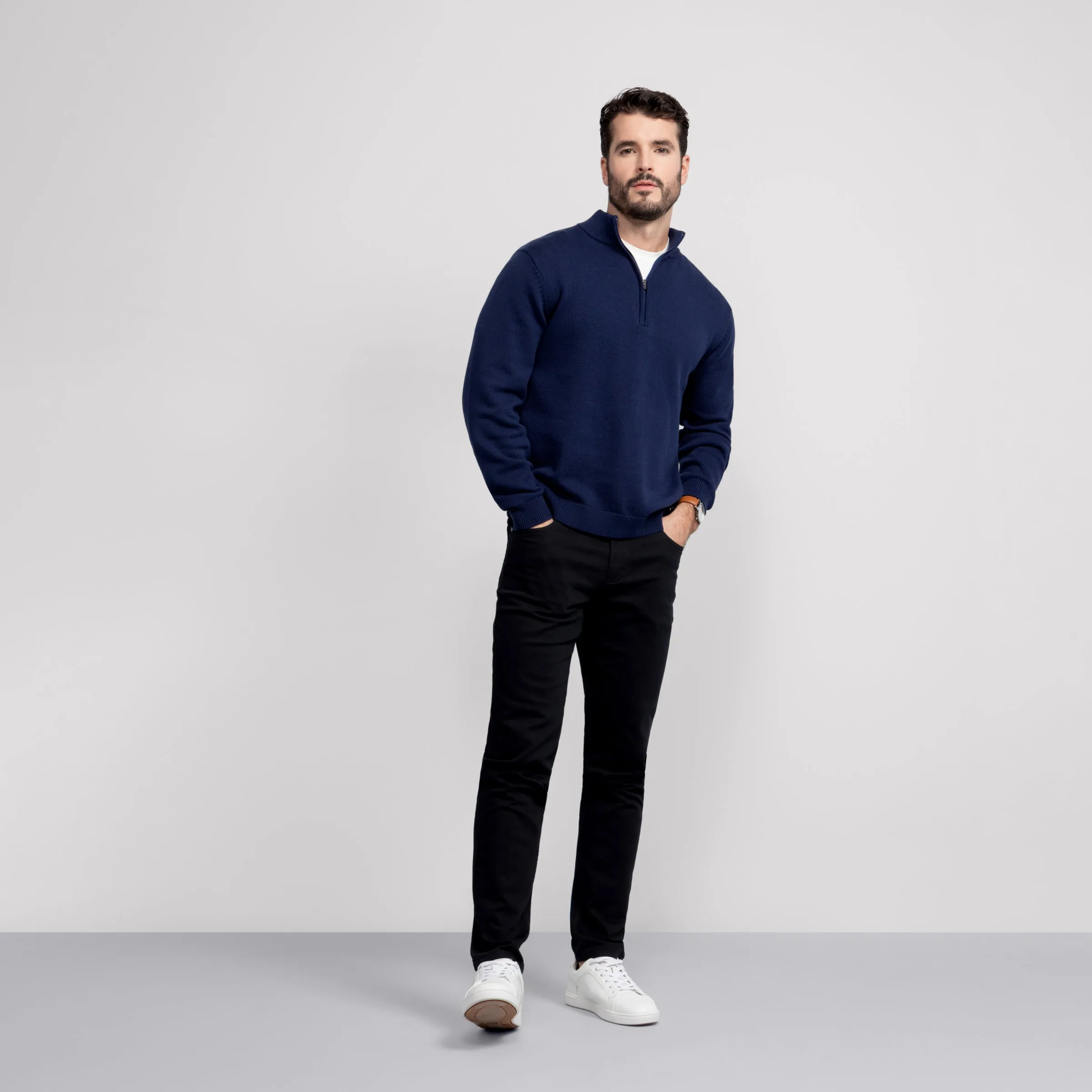 Jetsetter Quarter-Zip Sweater -- Navy sold by Jack Archer product image thumbnail 2