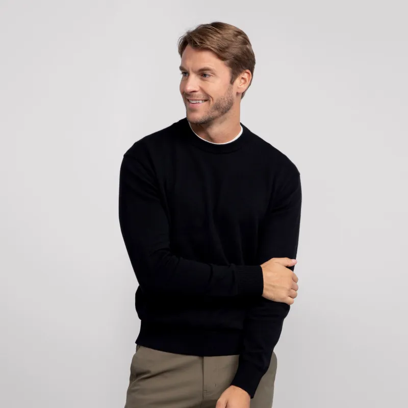 Anytime Crewneck Sweater -- True Black made by Jack Archer