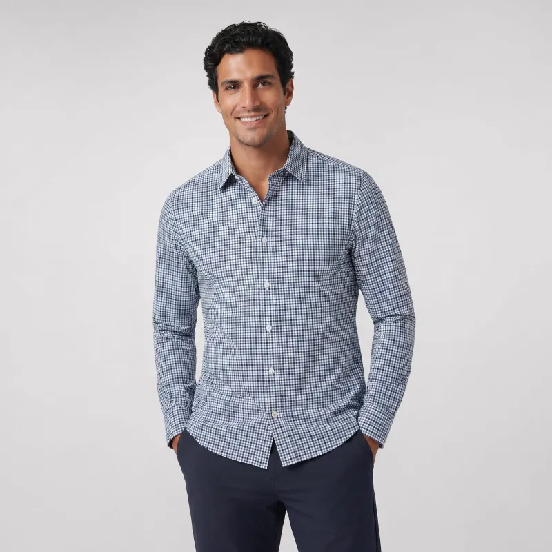 Everywear Shirt Shorter Length -- Micro Check made by Jack Archer