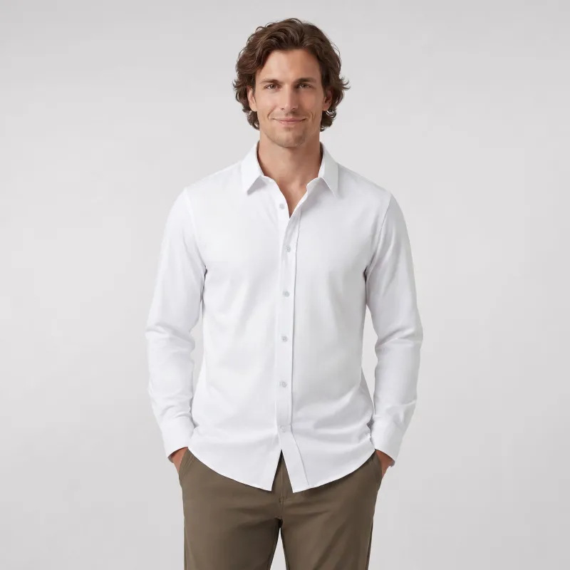 Everywear Shirt Shorter Length -- True White made by Jack Archer
