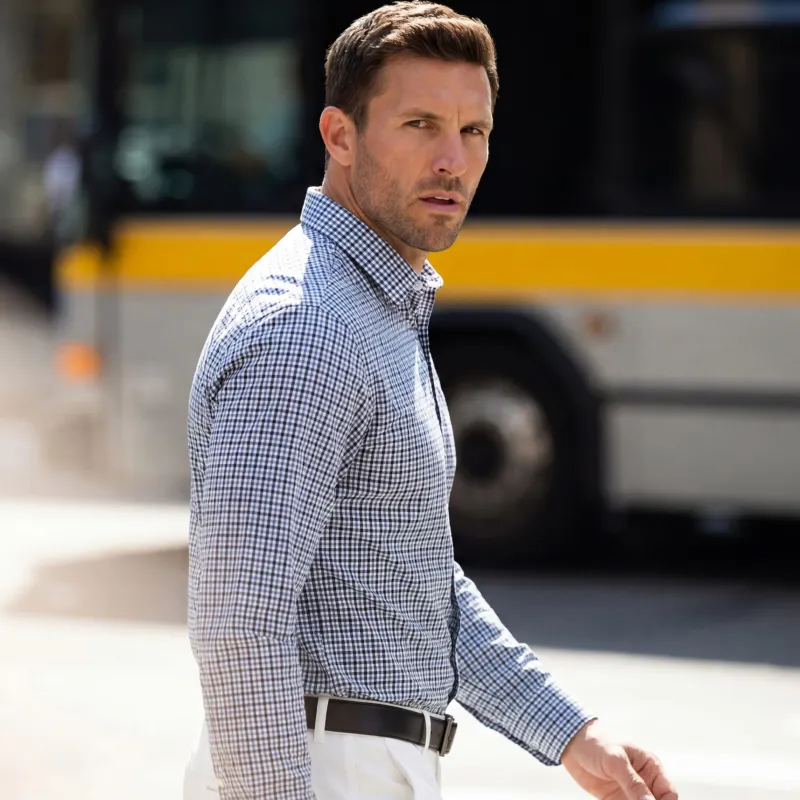 Everywear Shirt Standard Length -- Micro Check made by Jack Archer