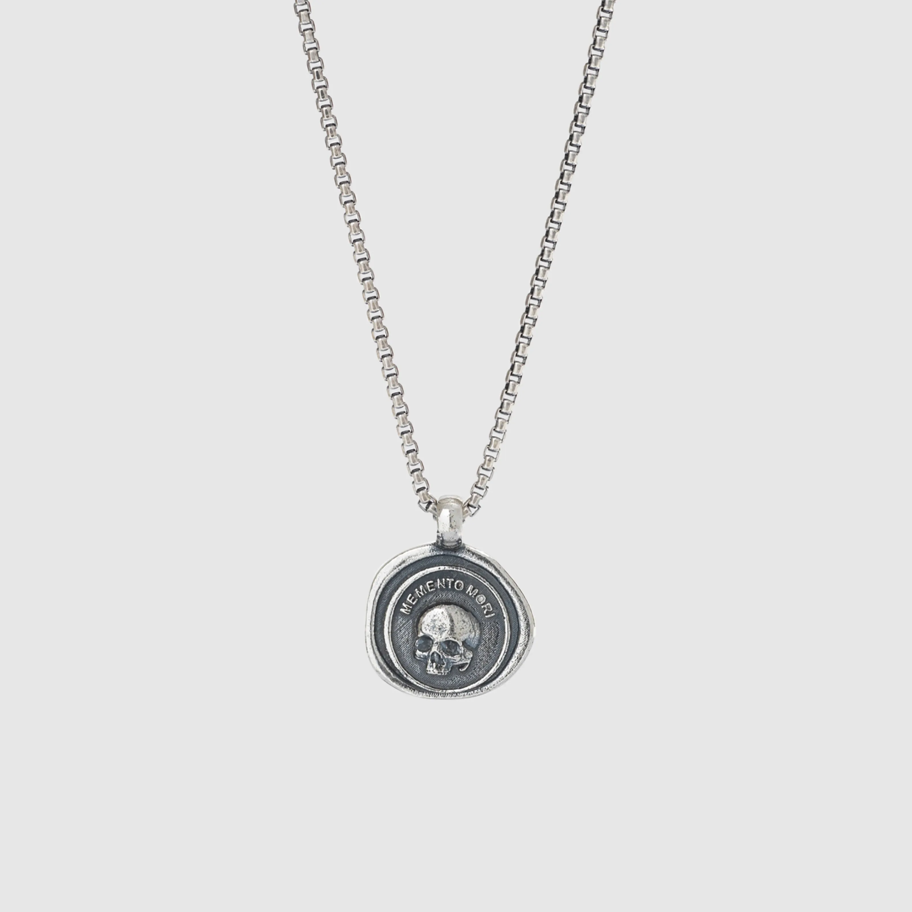 Sterling Silver Memento Mori Necklace sold by Jack Archer